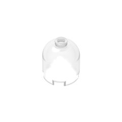 Brick Round 2 x 2 x 1 2/3 Dome Top [Undetermined Stud] #30151 Trans-Clear