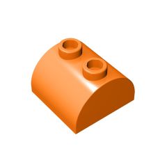 Brick Curved 2 x 2 with Two Top Studs #30165 Orange