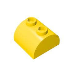 Brick Curved 2 x 2 with Two Top Studs #30165 Yellow