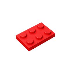 Plate 2 x 3 #3021 Red 10 pieces