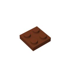 Plate 2 x 2 #3022 Reddish Brown 10 pieces