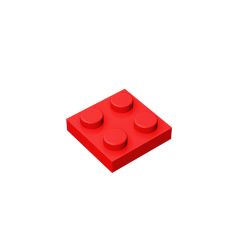 Plate 2 x 2 #3022 Red 10 pieces