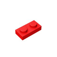Plate 1 x 2 #3023 Red