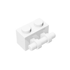 Brick Special 1 x 2 with Handle #30236 White