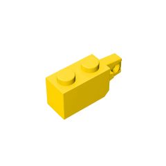 Hinge Brick 1 x 2 Locking with 1 Finger Vertical End #30364 Yellow