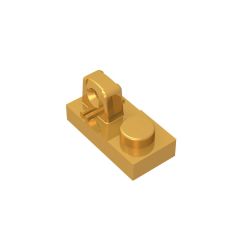 Hinge Plate 1 x 2 Locking With 1 Finger On Top #30383 Pearl Gold