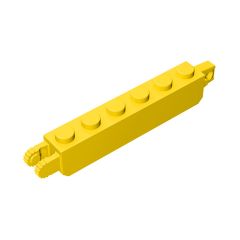 Hinge Brick 1 x 6 Locking with 1 Finger Vertical End and 2 Fingers Vertical End, 9 Teeth #30388