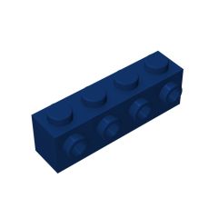 Brick Special 1 x 4 with 4 Studs on One Side #30414 Dark Blue