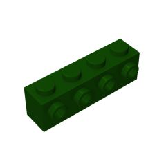 Brick Special 1 x 4 with 4 Studs on One Side #30414 Dark Green