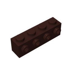 Brick Special 1 x 4 with 4 Studs on One Side #30414 Dark Brown