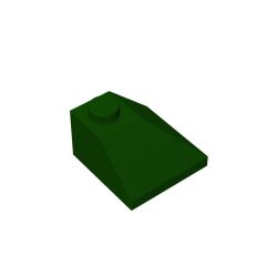 Slope 45 2 x 2 Double Convex Corner #3045 Dark Green