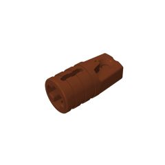 Hinge Cylinder 1 x 2 Locking with 1 Finger and Axle Hole On Ends #30552 Reddish Brown