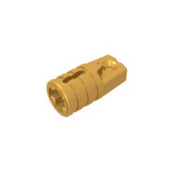 Hinge Cylinder 1 x 2 Locking with 1 Finger and Axle Hole On Ends #30552 Pearl Gold