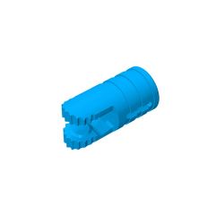 Hinge Cylinder 1 x 2 Locking with 2 Click Fingers and Axle Hole, 9 Teeth #30553 Dark Azure