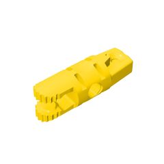 Hinge Cylinder 1 x 3 Locking with 1 Finger and 2 Fingers On Ends #30554 Yellow