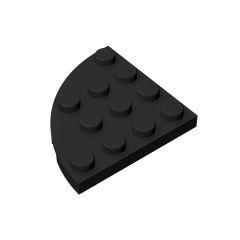 Plate Round Corner 4 x 4 #30565 Black 10 pieces