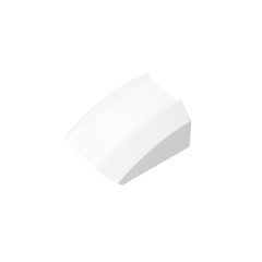 Slope Curved 2 x 2 with Lip, No Studs #30602 White 10 pieces