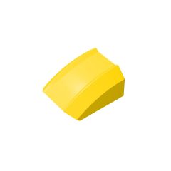 Slope Curved 2 x 2 with Lip, No Studs #30602 Yellow