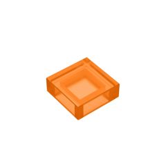 Flat Tile 1 x 1 #3070 Trans-Orange 10 pieces