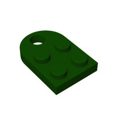Plate Special 3 x 2 with Hole #3176 Dark Green