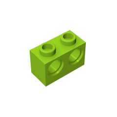Technic, Brick 1 x 2 with Holes #32000 Lime 1 KG