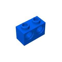 Technic, Brick 1 x 2 with Holes #32000 Blue