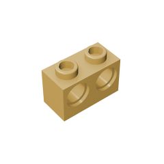 Technic, Brick 1 x 2 with Holes #32000 Tan