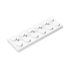Technic, Plate 2 x 6 with 5 Holes #32001 White