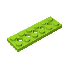 Technic, Plate 2 x 6 with 5 Holes #32001 Lime