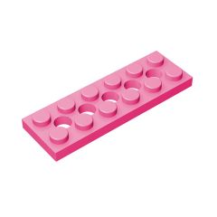 Technic, Plate 2 x 6 with 5 Holes #32001 Dark Pink