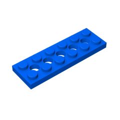 Technic, Plate 2 x 6 with 5 Holes #32001 Blue