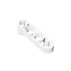 Technic Beam 1 x 4 Thin with Stud Connector #32006 White