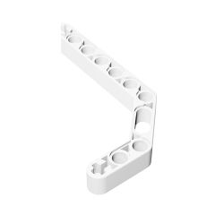 Technic Beam 1 x 11.5 Double Bent Thick #32009 White