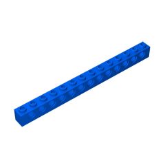 Brick 1 x 14 With Holes #32018 Blue