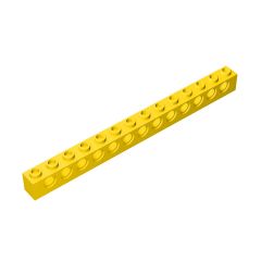 Brick 1 x 14 With Holes #32018 Yellow