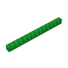 Brick 1 x 14 With Holes #32018 Green