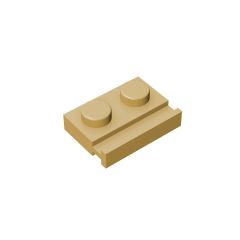 Plate Special 1 x 2 with Door Rail #32028 Tan 10 pieces