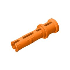 Technic Pin Long with Friction Ridges Lengthwise and Stop Bush - 3 Lateral Holes, Big Pin Hole #32054 Orange