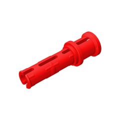 Technic Pin Long with Friction Ridges Lengthwise and Stop Bush - 3 Lateral Holes, Big Pin Hole #32054 Red