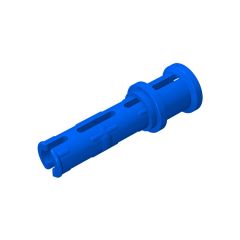 Technic Pin Long with Friction Ridges Lengthwise and Stop Bush - 3 Lateral Holes, Big Pin Hole #32054 Blue