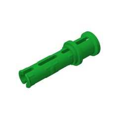 Technic Pin Long with Friction Ridges Lengthwise and Stop Bush - 3 Lateral Holes, Big Pin Hole #32054 Green