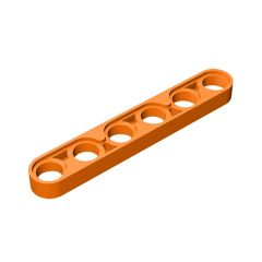 Technic Beam 1 x 6 Thin #32063 Orange