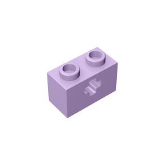 Technic Brick 1 x 2 with Axle Hole #31493 Lavender