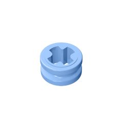 Technic Bush 1/2 Smooth with Axle Hole Semi-Reduced #32123 Bright Light Blue 1/2 KG