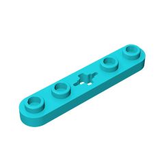 Technic Plate 1 x 5 with Smooth Ends, 4 Studs and Centre Axle Hole #32124 Medium Azure
