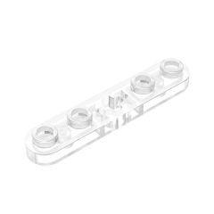 Technic Plate 1 x 5 with Smooth Ends, 4 Studs and Centre Axle Hole #32124  Trans-Clear Gobricks