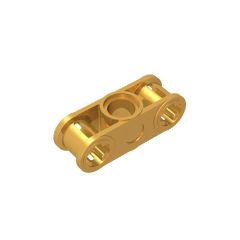 Technic Axle and Pin Connector Perpendicular 3L with Centre Pin Hole #32184 Pearl Gold