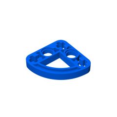 Technic Beam 3 x 3 L-Shape with Quarter Ellipse Thin #32249 Blue