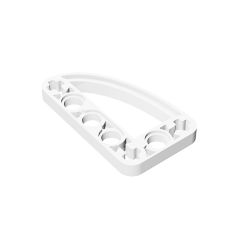 Technic Beam 3 x 5 L-Shape with Quarter Ellipse Thin #32250 White