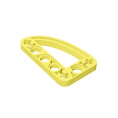 Technic Beam 3 x 5 L-Shape with Quarter Ellipse Thin #32250  Bright Light Yellow Gobricks  1KG